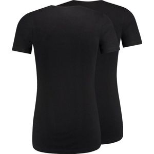 RJ Bodywear Good Life Lisbon T-shirt (2-pack) - heren T-shirt met O-hals - zwart - Maat: M