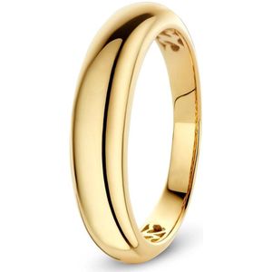 Glow 214.122754 Dames Ring - Minimalistische ring - Sieraad - Goud - Goudkleurig - 925 Zilver - 5 mm breed