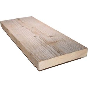 Steigerhouten plank, Steigerplank 50cm (2x geschuurd) | Steigerhout Wandplank | Steigerplanken | Landelijk | Industrieel | Loft | Hout |
