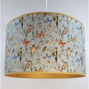 Hanglamp kinderkamer-hanglamp babykamer- goud-vlinders-vogeltjes-kinderhanglamp-babylamp