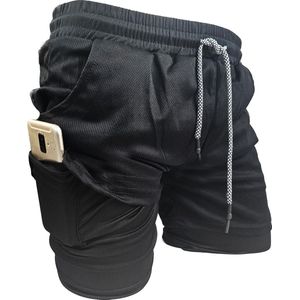 BamBella ® - Sportbroek - Maat S - mobiel opbergen zak - Sport Heren broek kort