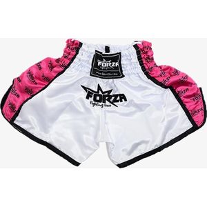 Forza Muay Thai Shorts - Wit/Roze - 116