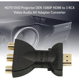 Hdmi Naar 3 Rgb Rca Video Audio Adapter Av Component Converter