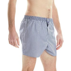 McAlson Boxershort Medium Gestreept Navy Lange Pijpen Los Model - 3XL