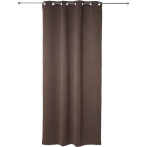 Atmosphera set van 2 Taupe verduisteringsgordijnen 135x240cm - Kant en klaar met ringen - Gordijn raambekleding - 2 stuks taupe