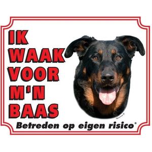 Beauceron Waakbord - Ik waak voor mijn baas