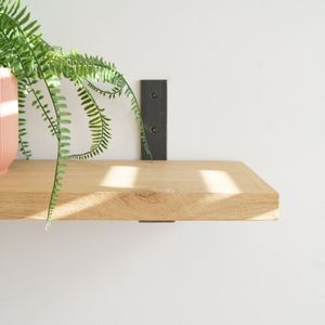 STERKSTAEL Vesta Naturel - industriële plankdrager – geschikt voor een plank van 20 to 25 cm – kleur naturel – incl. bevestigingsmateriaal - poedercoating – staal - 1 stuk
