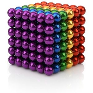 Bimivo Magneetballetjes - Magneet Balletjes - Magnetisch Speelgoed - Regenboog - 216 balletjes - 5mm - Inclusief opbergdoosje