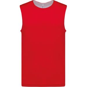 SportSportshirt Unisex XL Proact Mouwloos Sporty Red / White 100% Polyester