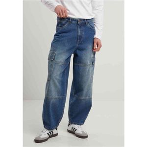 Urban Classics - Tapered Heavy Ounce Baggy Cargobroek - Taille, 30 inch - Blauw