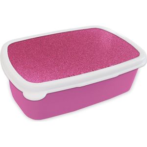 Broodtrommel Roze - Lunchbox Roze - Abstract - Design - Brooddoos 18x12x6 cm - Brood lunch box - Broodtrommels voor kinderen en volwassenen