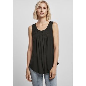 Urban Classics - Viscose Button Up Mouwloze top - XS - Zwart