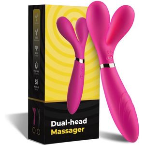 Bossoftoys - Y-Wand roze - dual head vibrator - Fun for two - G-spot - 52-00026-1 - USB oplaadbaar - 100% waterdicht - 9 vibratiestanden - Plezier voor twee!