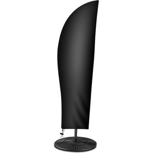 Parasolhoes, afdekhoes/beschermhoes voor parasols van 300 tot 400cm, met rits, weerbestendig, waterdicht, 600D Oxford-stof, geschikt voor zweefparasol, 265x70cm