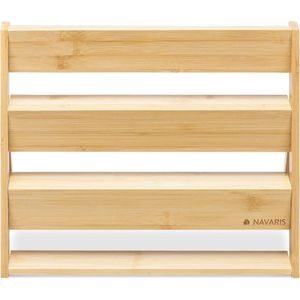 Opvouwbaar houten kruidenrek - Kan zowel liggend als staand gebruikt worden - Met 3 planken - Van bamboe