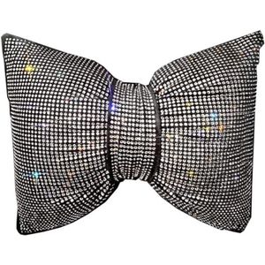 Auto Hoofdsteun Nekkussen met Strass en Bling Bling Kristallen - Glitter Diamant Boog Auto Accessoires