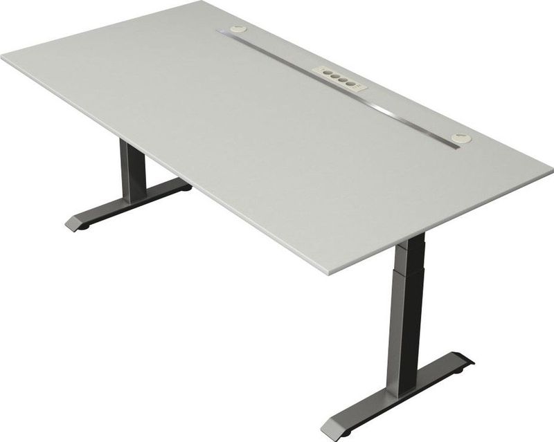 Kerkmann - Zit sta bureau Move Boost 4 - 200x100cm - licht grijs-antraciet
