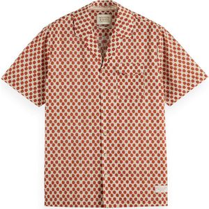 Scotch & Soda Printed short sleeve shirt Heren Overhemd - Maat S