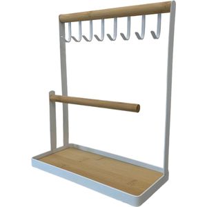 Sieradenrekje - Wit - Oorbellenrekje - Oorbellenhouder - Oorbellen Display - Oorbellenrekje - Sieradenrek - Sieraden Organizer