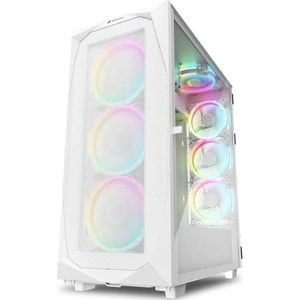 Sharkoon REV300 Wit - Midtowermodel - ATX - geen voeding - A.RGB fans - wit