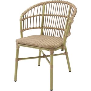 Bistrostoel Naturel - Aluminium/Rotan - 57x58x82cm - Cornet - Giga Meubel