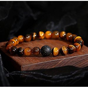 N3 Collecties  Tijgeroog Kraal Armband Yoga Unisex