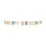 Folat - Letterslinger Happy Birthday Eco Party - 1,5 meter