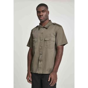 Urban Classics Overhemd -4XL- US Hemd 1/2 Groen