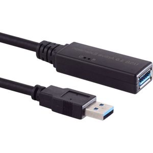 Actieve USB naar USB verlengkabel - voeding via Micro USB - USB3.0 - tot 0,9A - 20 meter