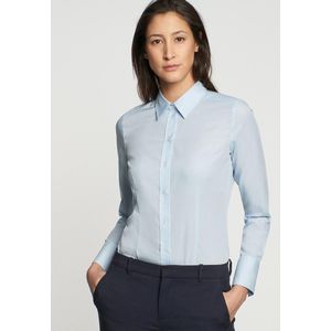 Seidensticker dames blouse regular fit - lichtblauw - Maat: 44
