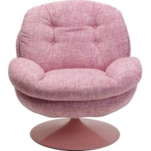 Draaifauteuil Cosy roze Kare Design
