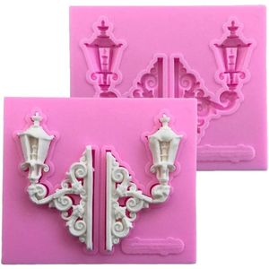2 stuks siliconen straatlamp vormen voor DIY verzamelalbum en mini album kaarten versieringen - voor geluid gips Parijs siliconen afdichten