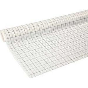 Ruitjespapier - Patroonpapier - Wit - 80cm - 15m - 28 grams - 1 rol
