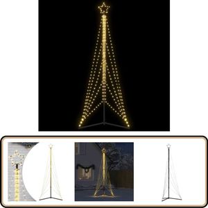 vidaXL Kerstverlichting - 525 LED's - Warmwit - 300 cm LED Kerstboom - Kerstversiering - Kerstsfeer - Winterdecoratie - Outdoor Lighting