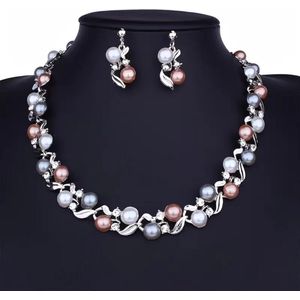 Livano Ketting - Dames - Staal - Nep zilver - Met Hanger - 3 Stuks - Zilver