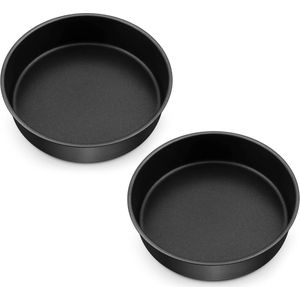 Ronde Taartvorm Set met Antiaanbaklaag - 20 cm, 5 cm Diep - Perfect voor Taarten, Bruiloften en Feesten