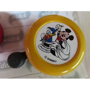Widek - Fietsbel - Mickey Mousse & Donald Duck - Geel - 55mm