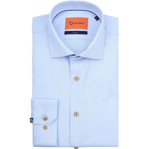 Suitable - Overhemd Extra Lange Mouwen Lichtblauw 23-01 - Heren - Maat 39 - Slim-fit
