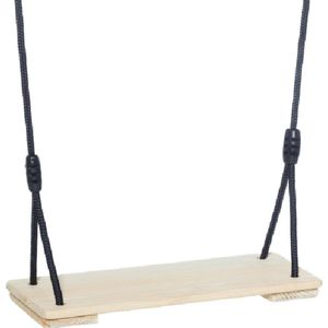 DICE - geïmpregneerd houten schommelzitje - zwart touw