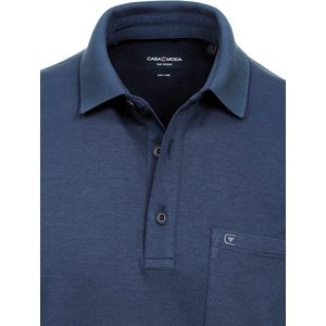 Poloshirt Met Borstzakje 3 Knoops Blauw Casa Moda - XL