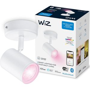 WiZ Opbouwspot Imageo Wit 1 spot - Slimme LED-Verlichting - Gekleurd en Wit Licht - GU10 - 1x 5W - Wi-Fi