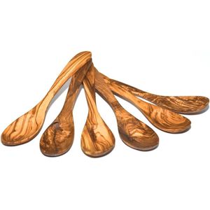 Olijfhouten lepels - set van 6 stuks - 7 inch lengte