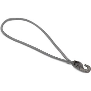 Rubbermagazijn | Spanelastiek - Lus met haak | 25 stuks | Grijs | Lengte: 18 cm | Zeer elastisch & slijtvast