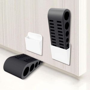 Deurstopper wedge voor de vloer - 2 stuks rubber deurwig - antislip zware deurstopper wig - geschikt voor alle soorten vloerbedekking
