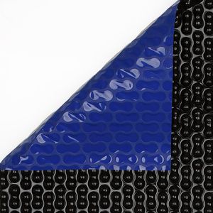 GeoBubble blauw/zwart - solar folie - zwembadafdekking - noppen folie - 400μm - 5x12m