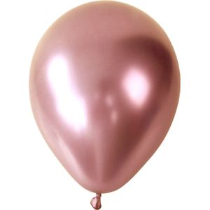 XL Rosé Chroom Ballonnen (10 stuks / 46 CM)
