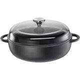 Kuchenprofi Provence - Braadpan met glasdeksel - 24cm - zwart