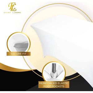 Rectangle Spandex Linen Tablecloth - 1.8m - 6 Foot Folding Table Wedding Party Beauty Event Decoration - Kitchen