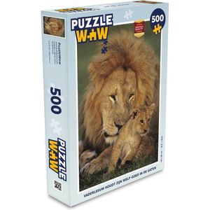 Puzzel Baby leeuw - Wild - Jagen - Legpuzzel - Puzzel 500 stukjes