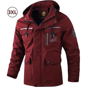 Nivard Windjas Voor Heren - Parka - Herst & Lente - Jas - Volwassen - Rood - Maat XXXL